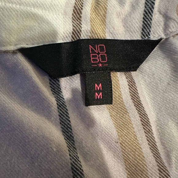 Nobo plaid long sleeve casual comfy loose fitting button up collar top - Picture 7 of 9